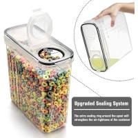 Contenedores de almacenamiento de alimentos, Wildone herméticos para cereales para azúcar, harina, refrigerios, suministros para hornear, a prueba de fugas con tapas de bloqueo negras – Juego de 4 - details 2