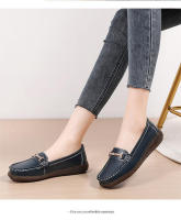 Zapatos De Mujer De Cuero Auténtico Nuevos Antideslizantes Y Ligeros Talla Grande 35-44 Zapatos Planos Para Primavera Y Otoño Con Decoración Metálica - details 17