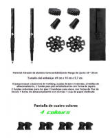Aleación de aluminio al aire libre tres secciones mango recto senderismo bastones telescópicos bastón de escalada de viaje conjunto - details 3