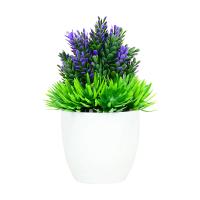 Plantas artificiales en maceta, bonsái verde, árbol pequeño, plantas de hierba, adorno en maceta, flores falsas para decoración del jardín del hogar, fiesta de boda - details 13