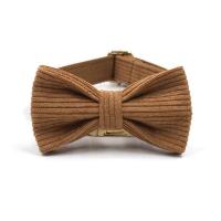 Juego arnés correa pana marrón, Collar personalizado diseñador lujo perros pequeños y grandes, juego de cables caminar con bolsa - details 11