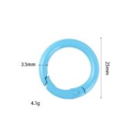 5 uds DIY 25mm O Ring llavero Clips colorido duradero que se puede abrir mosquetón redondo Metal resorte cierre cadena de perro - details 4