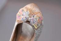 Zapato de cuero para niños, zapatos de princesa dulces para niñas con pajarita de diamantes de imitación, zapatos versátiles de moda para niños con tacones para fiesta - details 11