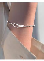 Pulsera De Beads Geométricas De Plata Esterlina 925 Para Mujeres Estilo Simple Y Temperamento Joyería De Mano Para Fiestas - details 4