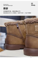 Nuevas botas de nieve de terciopelo cálidas botas de mujer botas cortas casuales versátiles - details 10