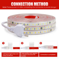 Tira de luces LED a prueba de agua, lámpara de cinta Flexible con IC, 220V de CA, IP65, 2835, 120LED/M, para decoración de armario y armario del hogar, 0,5 M-40M - details 0