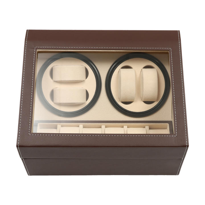 Caja enrolladora para relojes, Caja giratoria para relojes automáticos, 4 + 6