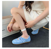 Zapatos de ballet de velcro con correa Estilo casual para mujeres Novedad en zapatos amarillos de satén 2025 - details 7