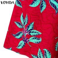 Vestido de talla grande 5XL con estampado bohemio para mujer VONDA 2024, vestido veraniego Vintage de manga larga, vestido informal holgado con cuello redondo hasta el tobillo - details 7
