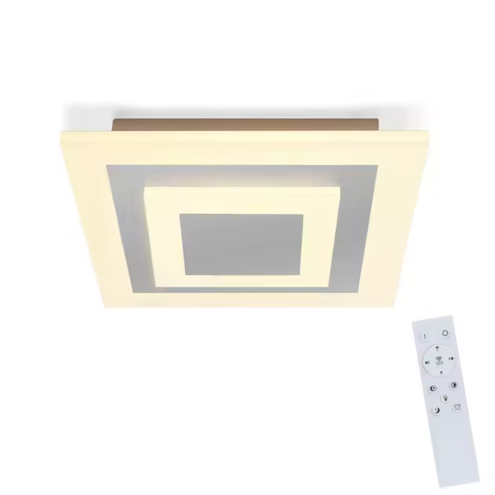 CBJKTX Lámpara de techo LED: lámpara de sala de estar de 30 cm, lámpara de cocina regulable de 23 W, lámpara moderna con control remoto para dormitorio - 1
