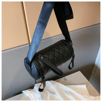 Bolso pequeño para mujer, nuevo cilindro acolchado, hombro Simple, personalidad, correa ancha, bolso tipo cubo - details 11
