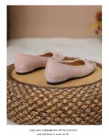 Zapatos de ballet Gamuza francesa Boca Ligera Solo 2025, nuevos, suela suave, fondo plano, punta redonda, arco un pedal. - details 15