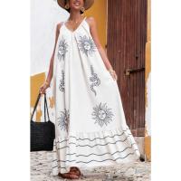 Europa, América, primavera y verano, nuevo vestido holgado de talla grande con estampado de liguero para mujer - details 7