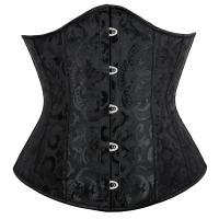 Corsé debajo del busto de Jacquard para mujer, corpiño gótico Vintage, huesos de plástico, corpiño moldeador de cuerpo, corsé Ceñidor de cintura - details 3