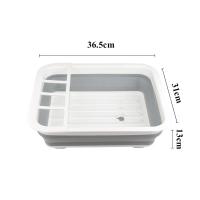 Estante de secado de platos plegable, estantes de almacenamiento, escurridor de platos portátil, campistas de cocina, remolque de viaje, ahorro de espacio - details 5