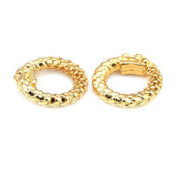 Anillo de Cierre Redondo de Brasso Dorado Mate Joyería de Alta Calidad - details 11