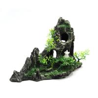 Decoración de montaña de rocalla para acuario de resina, vista realista creativa, piedra de cueva de roca, estatua de piedra de montaña de simulación Artificial - details 1
