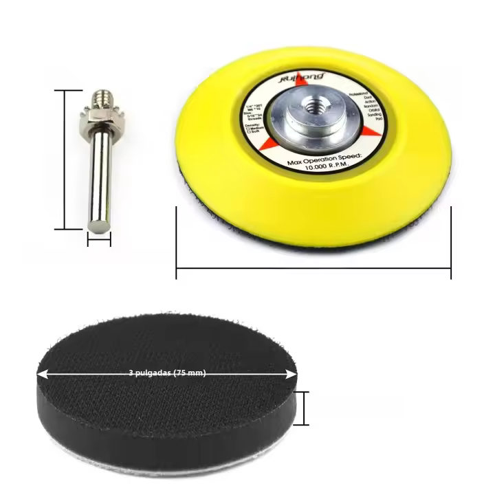 Papel De Lija Para Seco Y Húmedo De 3 Pulgadas 102 Piezas Assorted 800-5000 Grano Silicon Carbide Con Almohadilla De Eje 1/4 Pulgada Para Acabado De Muebles Y Polimento De Metales En Automóviles - 1