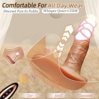 Consolador vibrador realista, suave, portátil, Control remoto, masturbador automático de empuje, productos porno para adultos, Juguetes sexuales - details 2