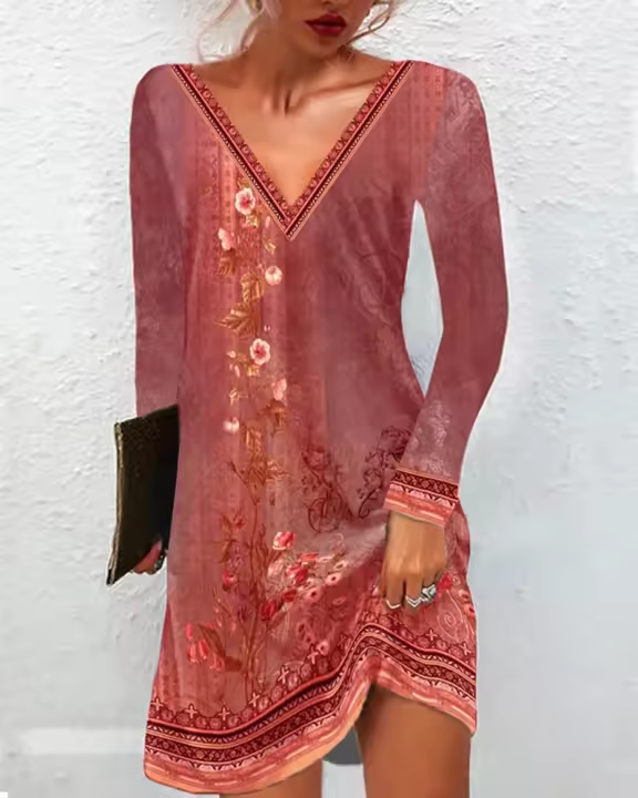 Vestido con Decote en V Moda de Mujer Subcategoría de Vestidos - 1