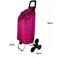 Carro de la Compra Plegable para Subir Escaleras con Ruedas, Carrito del Mercado de 6 Ruedas, Bolsa Impermeable de 44L litros - details 1