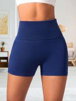 Pantalones cortos de motociclista de cintura alta para mujer, entrenamiento sin costuras, gimnasio atlético, correr, yoga, deporte corto - details 1