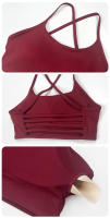 Sostén deportivo de yoga con almohadillas para el pecho, espalda hermosa, shorts de tres cuartos, levantamiento de cadera de cintura alta, conjunto de fitness pilates para mujeres - details 18