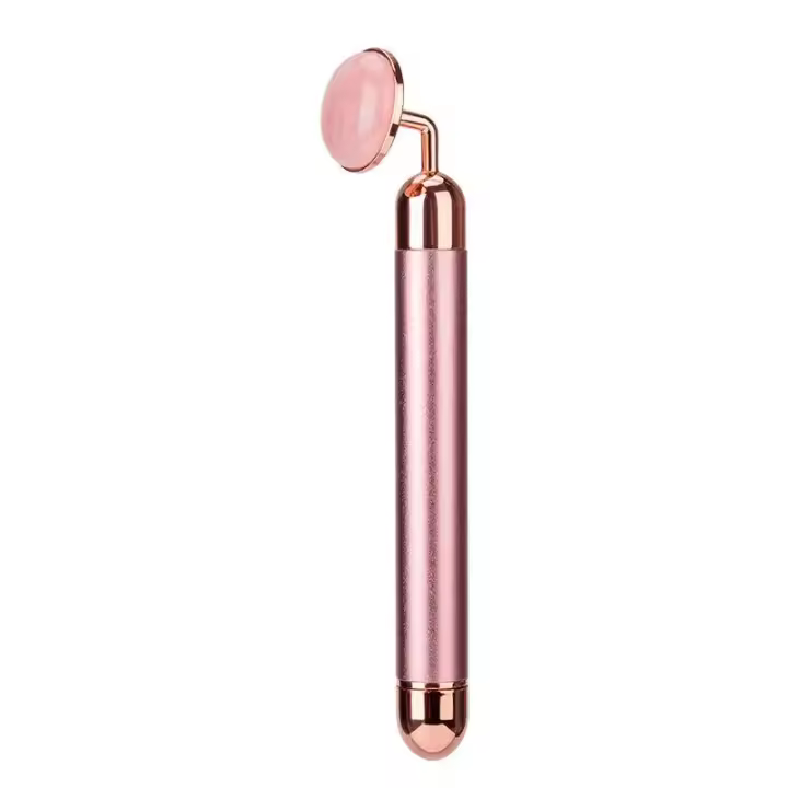 Barra de Masaje con vibración de Jade, Instrumento de belleza eléctrico, 24K, Disco en polvo - 1
