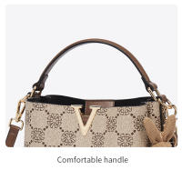 FOXER-Bolso cruzado de cuero sintético para mujer, bandolera con estampado de cubo - details 11