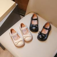 Zapatos De Cuero Para Niñas Beige Con Cordón Y Bajo Suave Antideslizante Para Primavera Otoño Zapatos Solos Para Bebés Y Niños De 2 a 18 Años - details 9