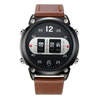 Reloj de Cuarzo Automático de Lujo Diseño Único Correa de Cuero Deportivo Militar Simple - details 12