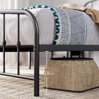 Cama 180 x 200 cm Altura 31 cm con Espacio Almacenamiento Debajo la Cama Estructura Metal con Plataforma Metal - details 3