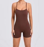 Traje deportivo de secado rápido de color sólido, cómodo para correr, pedalar, mango sin mangas de yoga - details 19