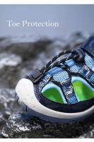 Sandalias de playa para niños, zapatos deportivos antideslizantes, transpirables, suaves, planos, Punta cerrada, seguridad, Verano - details 5