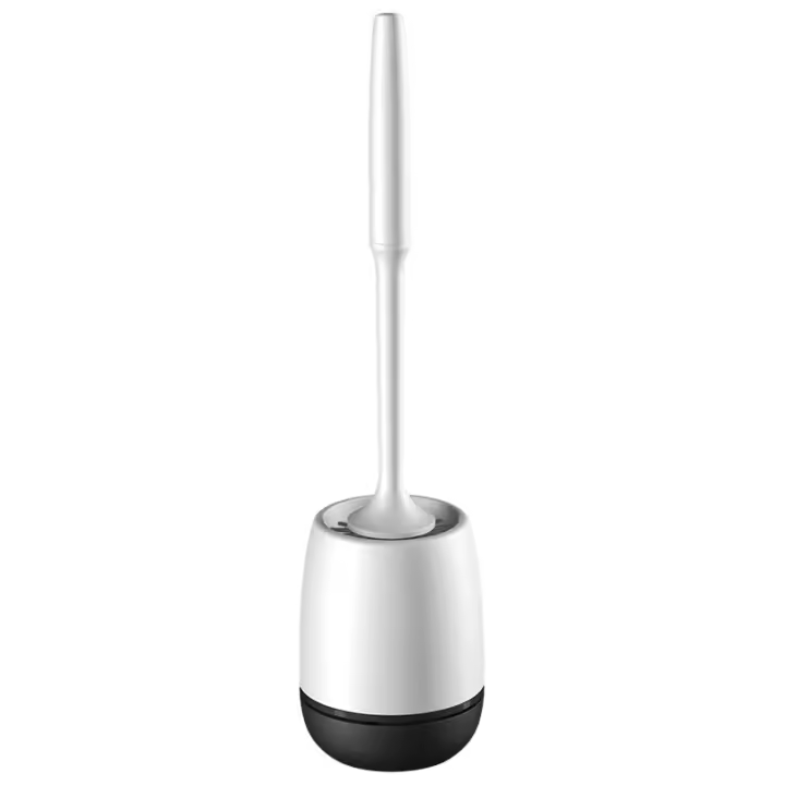 Escobilla y soporte para inodoro, juego de escobillas compactas para limpieza profunda del baño, depurador de inodoro con cerdas de silicona - 1