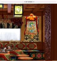 Lianshi ocho cambios Thangka Xizang pintura colgante pintada a mano artículos tibetanos interior de gran tamaño 120cm de alto - details 2