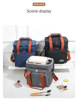 Bolsa De Almuerzo Portátil Doble Capa Gran Capacidad Para Camping Y BBQ Durable De Tela Oxford Adecuada Para Picnic Y Uso Al Aire Libre - details 15