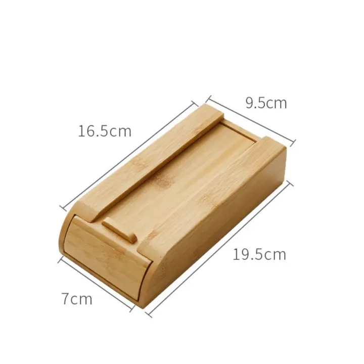 Práctica caja de almacenamiento Natural debajo del escritorio, cajón oculto de bambú/nogal para el hogar, cajón de almacenamiento de madera, contenedor de papelería - 1
