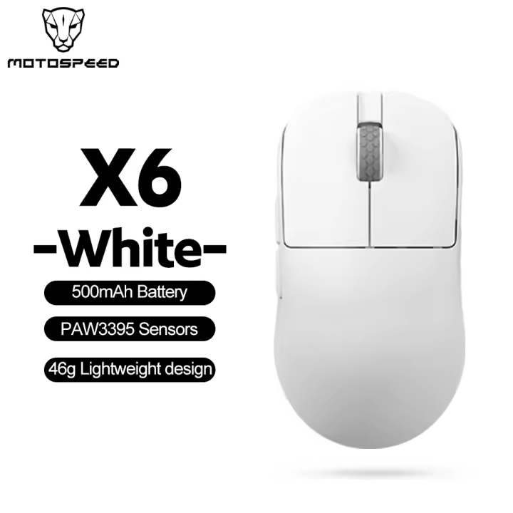 Motospeed X6MAX 8K Dual-model Wireles Gaming Mouse  PAW3950  Lightweight PAW3950 Rechargeable 26000DPI Programmable Buttons 43g Gamer Mouse For Computer Laptop PC - 1