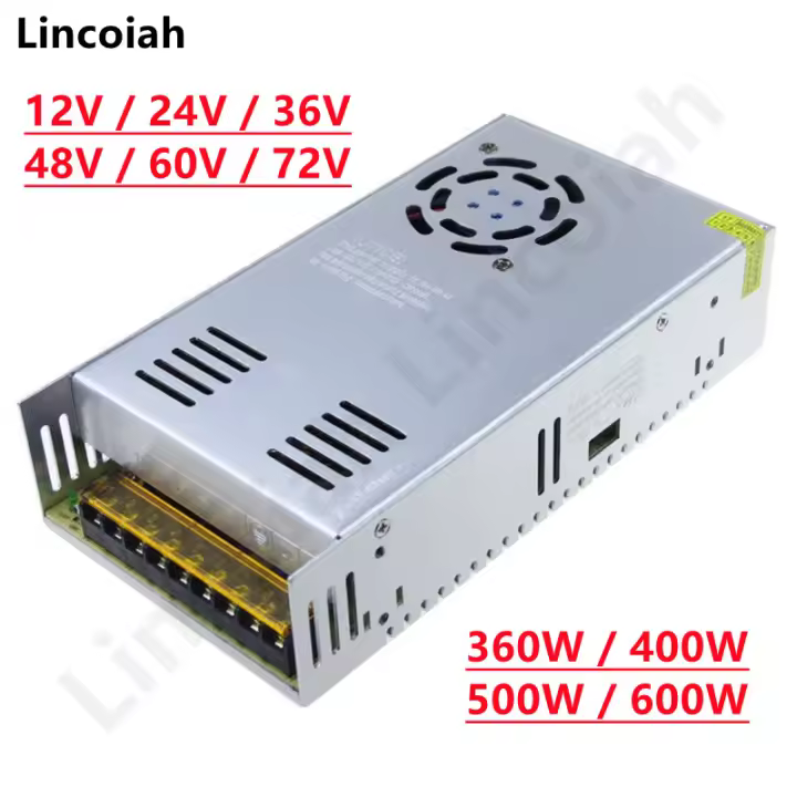 Fuente de alimentación conmutada de 12V, 24V, 36V, 48V, 60V, 72V, 360W, 400W, 500W, 600W, transformador AC DC SMPS para tira de luces LED, Motor CCTV - 1
