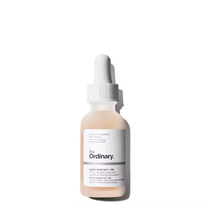 The Ordinary Lactic 10% + Ácido hialurónico 2%, suero exfoliante de alta resistencia para una piel más suave y brillante, 1 fl oz - 1