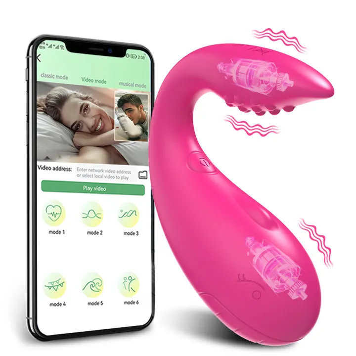 Vibrador con Control por Bluetooth para mujer, consolador masajeador de clítoris, punto G, 2 motores, vibrador, bragas de huevo de amor, Juguetes sexuales para adultos - 1