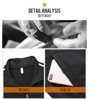 Traje deportivo de otoño e invierno para hombre, traje deportivo informal para exteriores con cuello levantado - details 4