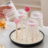 Estante de secado giratorio creativo, secador de limpieza de botellas desmontable de plástico, mango central, soporte de almacenamiento de taza inferior giratorio - details 10
