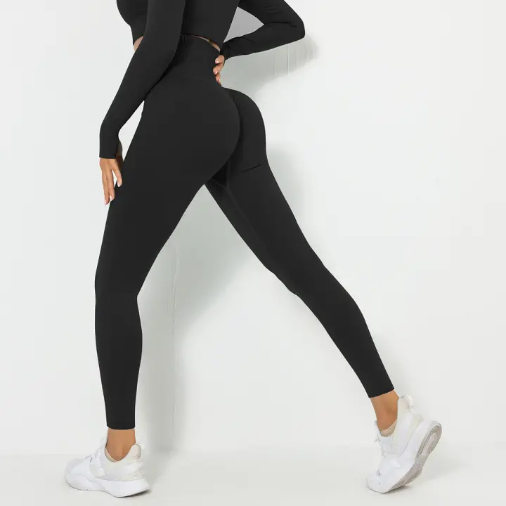 Malla de cintura alta y cómoda para mujer, pantalones, entrenamiento tres, ropa deportiva para gimnasio - 1
