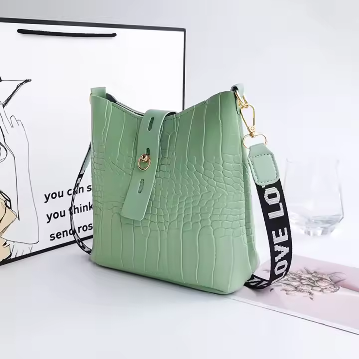 Bolso Crujiente de Lujo Bolso de Mano de Mujer de Cuero PU de Alta Calidad - 1
