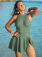 Traje de baño para mujer 2025 nuevo traje de baño de talla grande, faldón, traje de baño de una pieza para mujer - details 6