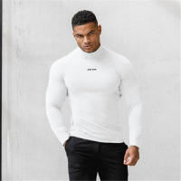 Medias deportivas de manga larga para hombre, Top de secado rápido, sudadera de fondo para correr, otoño - details 6