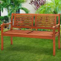 Banco de Jardín Madera FSC ®   Eucalipto Carga 320Kg 2 Plazas Terraza Balcón 120x60x90cm Resistente - details 1
