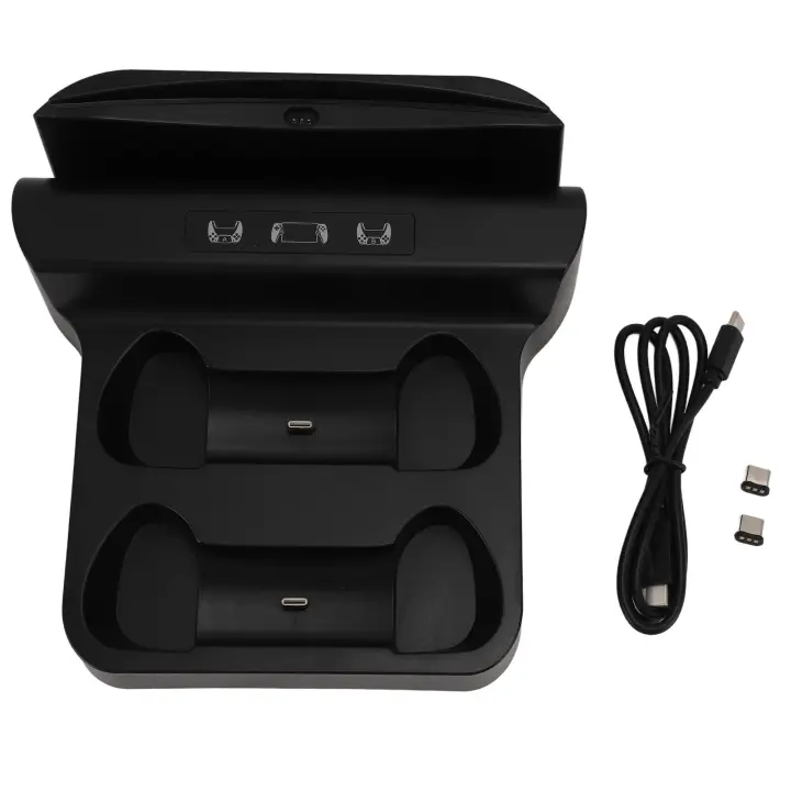 Estación de carga para reproductor remoto Portal 3 en 1, base de carga con controlador dual, adaptador tipo C e indicador LED - 1